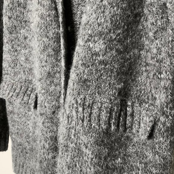 COZY GRAY LONG POCKET CARDIGAN - ZARA - Picture 8 of 10